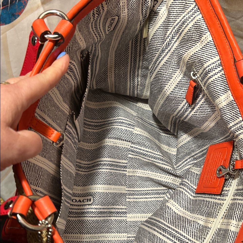 Coach Straw Pocket Tote (Style #22904) - Picture 10 of 13